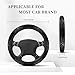 Gothic Spider and Web Steering Wheel Covers,Anti Slip Sweat Absorption Elasticity Car Accessories Steering Wheel Protector Universal 15 Inch for SUV Sedan Vans Trucks