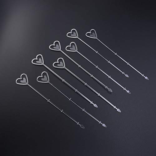 Artibetter 80 peças suporte para mesa de casamento em formato de coração clipe para foto suporte de
