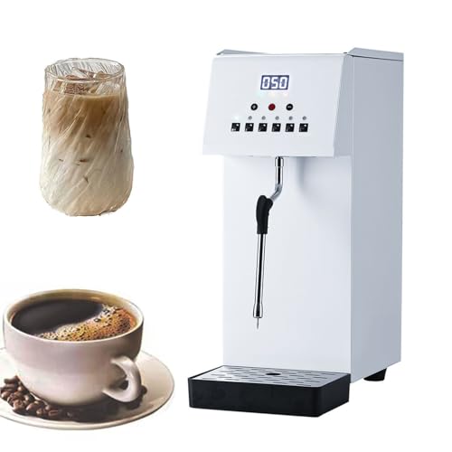 Ymnogjie Espumador y Vaporizador Leche,Espumador de Leche Comercial,Vaporizador de Leche,MáQuina de Vapor AutomáTica de 2500W,MáQuina de Espuma de Leche para Café Expreso