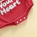 Dcohmch Mr Steal Your Heart Baby Boy Outfit Newborn Infant Valentines Day Long Sleeve Romper Fashionable Cute Jumpsuit (Red, 6-12 Months)