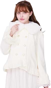 axes femme アクシーズファム ファー付き　裾レースショートコート Amazon | [アクシーズファム] 裾レースショートコート レディース