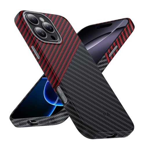 Phoneaura MagCase Deluxe Carbon Hülle für iPhone 14 PRO kompatibel mit MAGSAFE I Carbonhülle iPhone 14 PRO I Schutzhülle I Case I Hülle I Handyhülle (Carbon Optik +2 Schutzgläser +1 Kameraglas)
