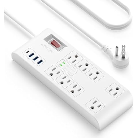 BESTEK 4000 Joules Surge Protector with USB Cover