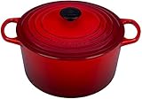 Le Creuset L2595-2467 Enameled Cast Iron 5.25 quart Deep Round Dutch Oven, Cerise