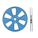 1/4 7inch Empty Take Up Reel to Reel Small Hub, Aluminum Alloy Nab Open Reel with 6 Wind Holes, Universal Empty Tape Reel for Recording (Blue)