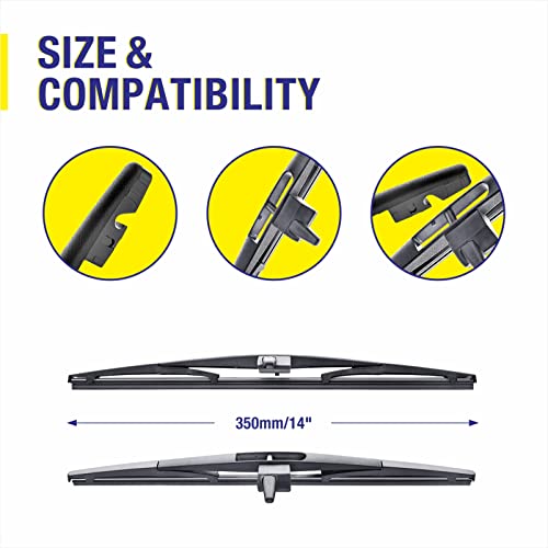 Image of 5 PLUS 14 inch Rear Wiper Blade Replacement for Honda Pilot 2015-2009 BACK Windshield Wiper Blade (14-F)