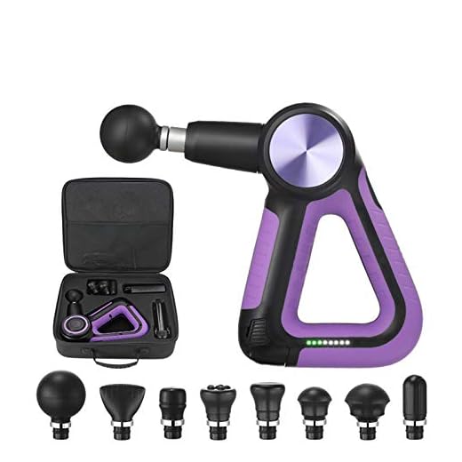 JIAYOUA Pistolet De Massage Professionnel, avec 8 Canons De Fascia, Muscles De Thérapie D'impact Relax Massager, Masseur Électrique À Épaule