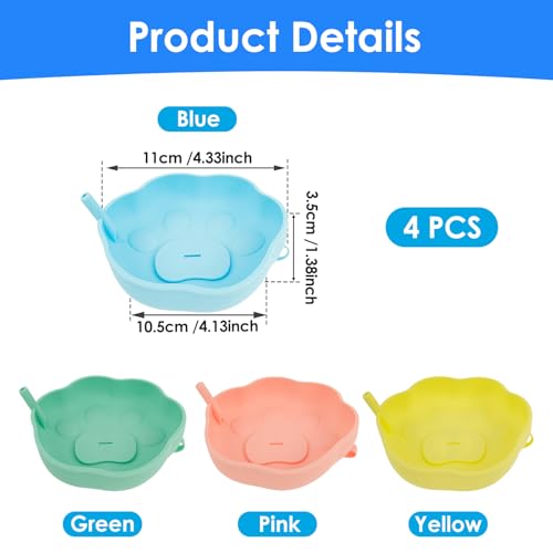 4 Stück Tropffrei Eis Am Stiel-Halter Wiederverwendbare, Eishalterung Kinder Silikon 4 x Farben Bpa-Frei, mit Strohhalm 3 cm Eingebaut Schlitz, für Kleine Kinder