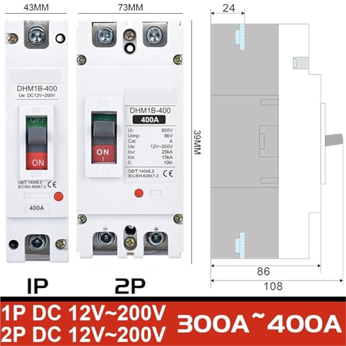 Disjoncteur CC 12V 24V 48V 200A pour éviter les surcharges de batterie