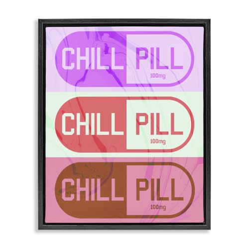 Chill Pill Shapes Comic, 16 x 20 Inch Canvas in Floater Frame