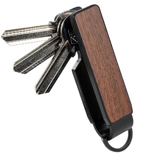 CAXGEK Wooden Key Organizer - Aluminum Wooden Key Organizer holder,