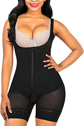SHAPERX Mujer Fajas Reductoras Abdomen Bodysuits Adelgazantes Body Shaper Slimming Shapewear Faja Reductora Corsé Bodies moldeadores, UK-DT7199-Black-M