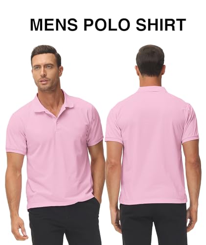 Image of ZITY Mens Golf Shirt Short Sleeve Athletic Casual Work Collared Polo Tshirt