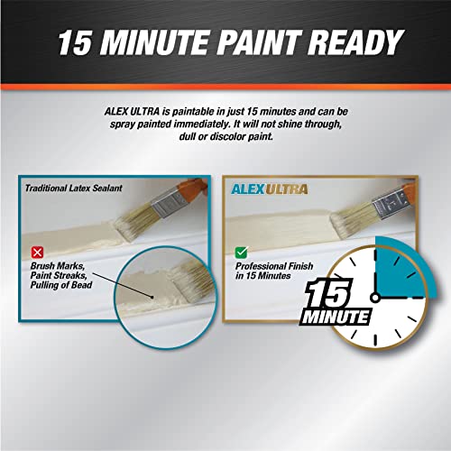 Image of DAP Alex Ultra Advanced Latex Sealant, White, 10.1 Oz (7079818200)