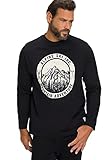 JP 1880 Herren große Größen Übergrößen Menswear L-8XL Jay-PI Langarmshirt, Skiwear, Print schwarz XXL 807691100-XXL
