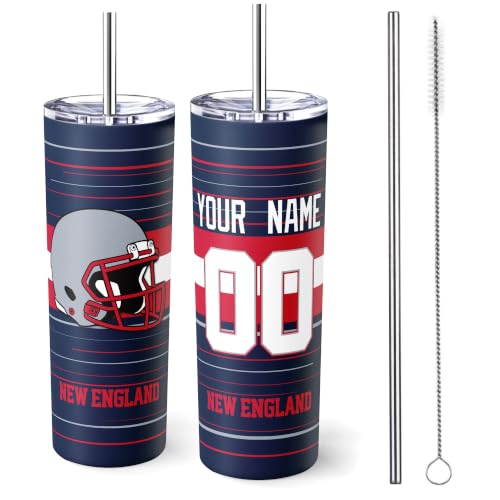 Image of New England Tumbler 20oz Travel Mug Custom Name and Number Gifts