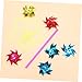 GALPADA Outdoor Plastic Pinwheel Windmill Garden Pinwheels Decor Spinners Boys and Girls Toy Windmill Toy for Boys and Girls for Garden Party Room Decor