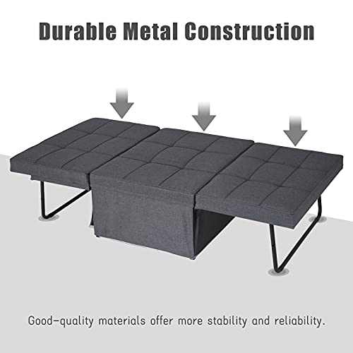 image for Apepro Folding Ottoman Sleeper Bed, 4 in 1 Ottoman Sofa Bed, Convertib