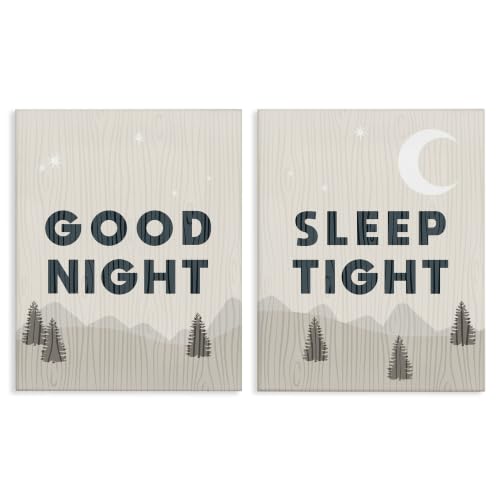 Nighttime Mountain Sleep, 16 x 20 Inch Canvas Wall Art Set