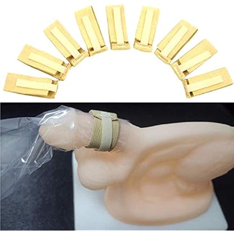 HSOSK 10pcs Male External Catheter Fixer, Male Urinary Incontinence Penile Clamp for Patient, Reusable Anti-Slip Off Fixed Belt Cover