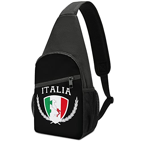 FunnyStar Italia Italy Italian Map Flag Sling Bag Crossbody Backpack Shoulder Chest Daypack For Travel Hiking
