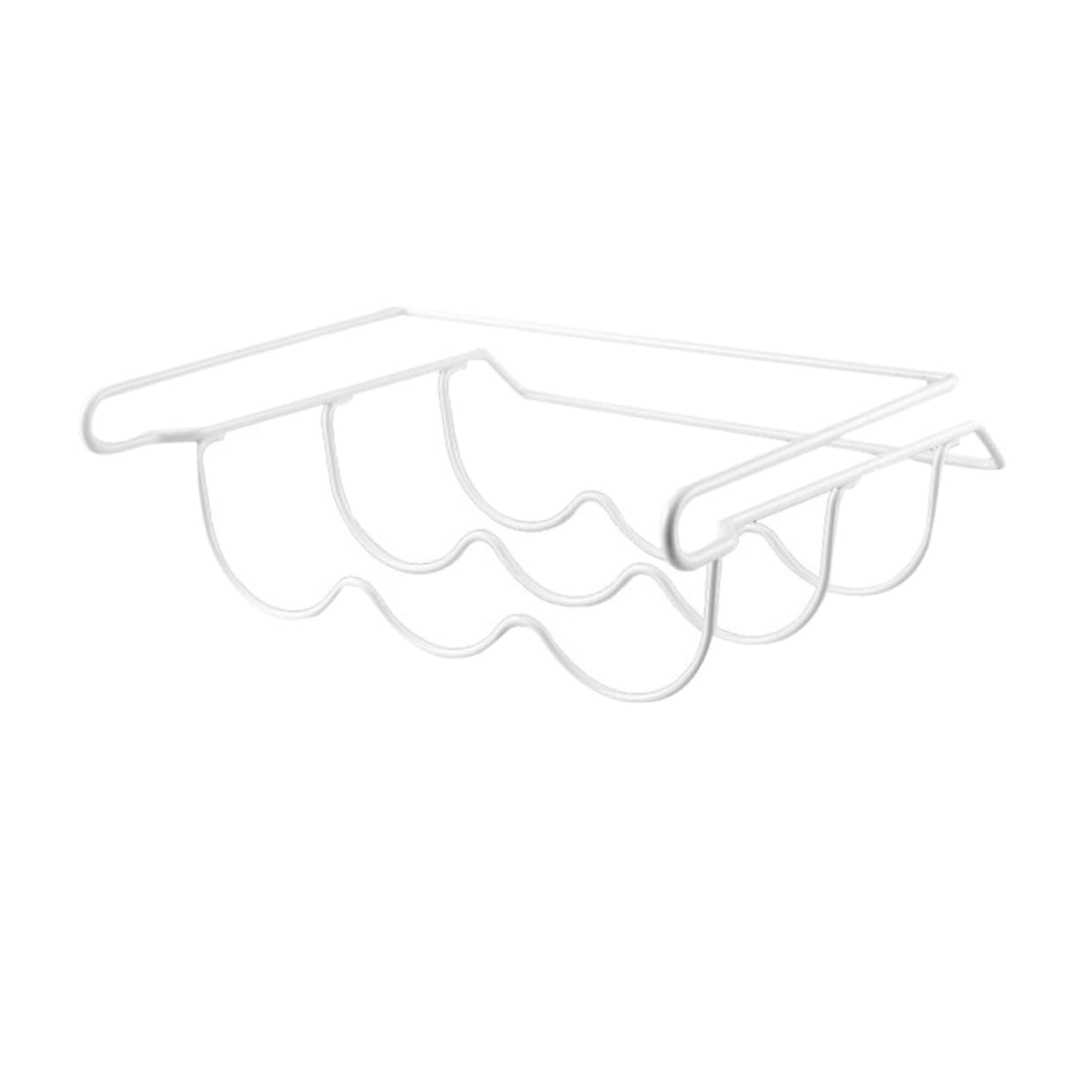 Kühlschrankregal für Bieraufbewahrung unter dem Regal, weißes Eisen, Kühlschrank-Organizer für effiziente Getränkeaufbewahrung, platzsparendes Design, Küchenutensilien, Hausbar-Zubehör