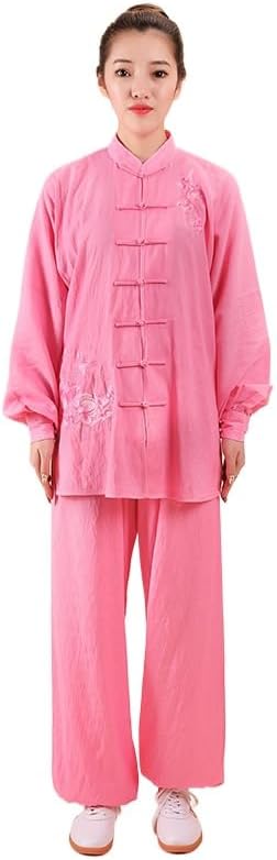 HEARTTOUCH Unisex Adult Tai Chi Suit Kung Fu Costume Wing Chun Clothing Long Sleeves Chinese Wushu Morning Exercise Uniform