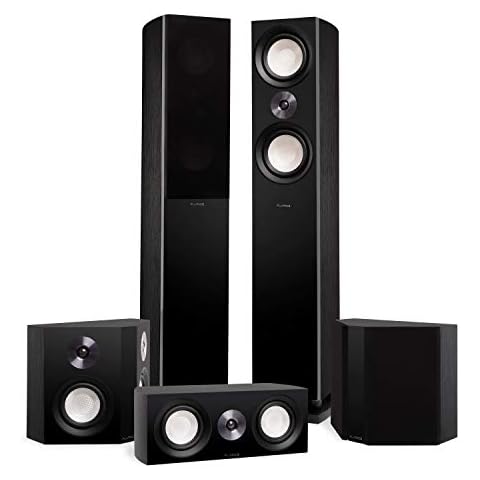 Fluance Reference Surround Sound Home Theater 5.0 Channel Speaker System including 3-Way Floorstanding Towers, Center Channel and Bipolar Speakers - Black Ash (X850BB) Cover
