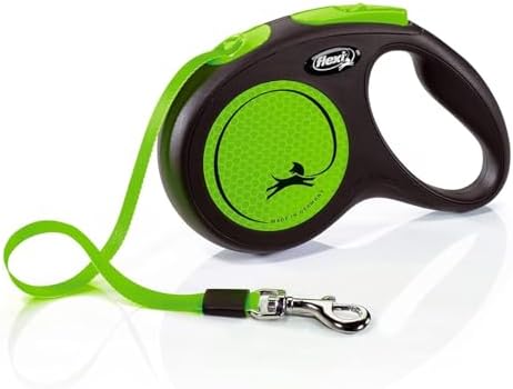 Flexi New Neon Tape Green Medium 5m Retractable Dog Leash/Lead fo...