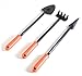 HOMEGARDEN 3 Piece Long Handled Mini Garden Tools Set | 7.5