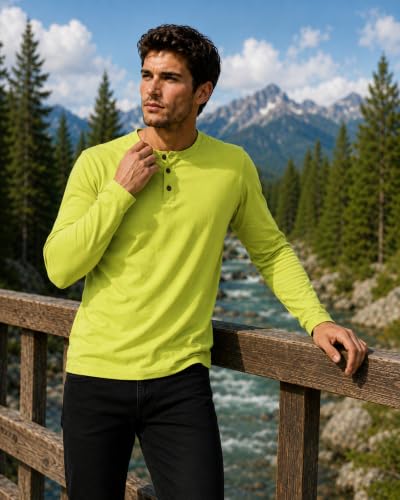 Image of London Hills t Shirt for man | Solid Henley t Shirts for Mens | Casual Wear Tshirt for man | Shirts Men | Tshirt Shirts Men | Full Sleeve t Shirt for Men's | Mens tees | t-Shirts Stylish Everyday Use