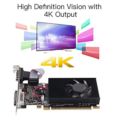 Image of GT 610 1G Ultra-Fast Graphics Card 1GB 64Bit DDR3 810 /500MHz PCI-E 1.1 X16 Desktop Small Chassis PC Gaming Graphics Card