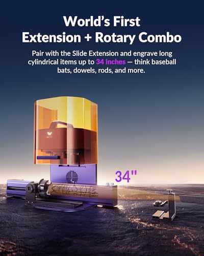 Image of Rotary Pro Attachment for WeCreat Lumos Laser Engraver