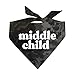Middle Child Scrunch Tie Dye Triangle Dog Bandana (Assorted Colors)