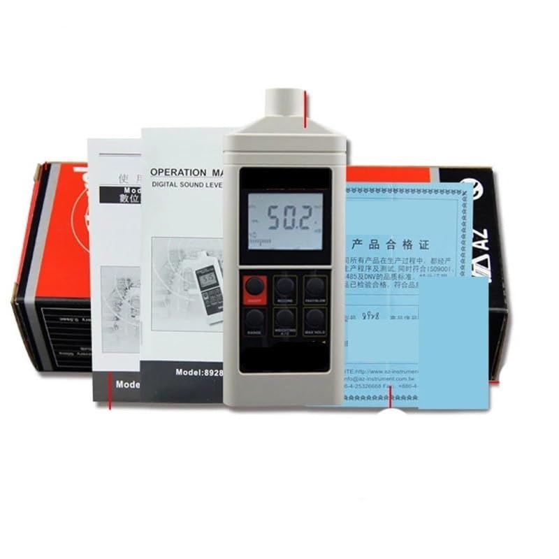 Fonometro Digitale Professionale AZ8928 Misuratore di Rumore Digitale Portatile con Gamma 40-130 Db