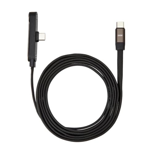 Image of amazon basics USB C Cable, 240W Fast Charging Cable,Invisible Stand Charging Cable, Flat Cable, for iPhone 17 Series, Samsung Galaxy S25 S24 Ultra etc (Black)