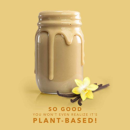 Vanilla Plant Protein Powder and Meal Replacement Shake | Gluten, Soy Protein, and Dairy Free - 0g of Sugar | Keto and Paleo Friendly | Includes Clear Shaker and Recipe eBook (Digital) | 28 Servings