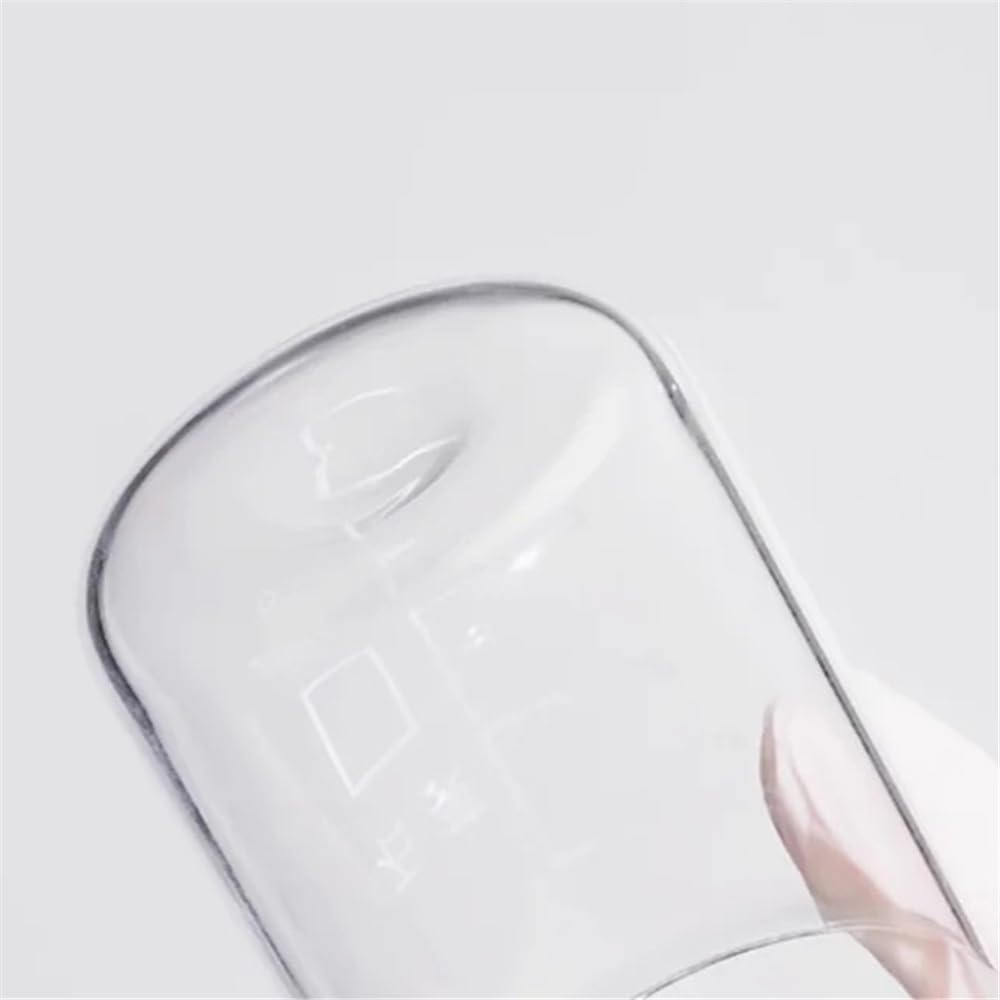 Laborglaswaren Quarzbecher, hochtemperaturbeständig, graduiertes experimentelles Glasinstrument(500ml)