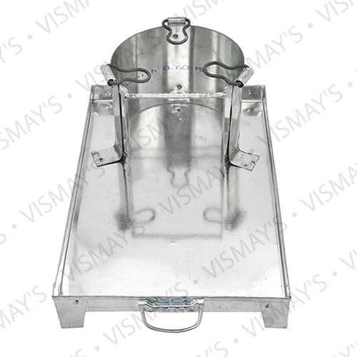 Image of VISMAY'S Portable Iron Chulha Biomass Stove Heavy Duty (48x23x33 CM) Strong Build Supports Big Utensils Cooking Heating Coal Firewood Stove Sigdi for Camping Outdoor Travel Home Kitchen Use (2 Kg)