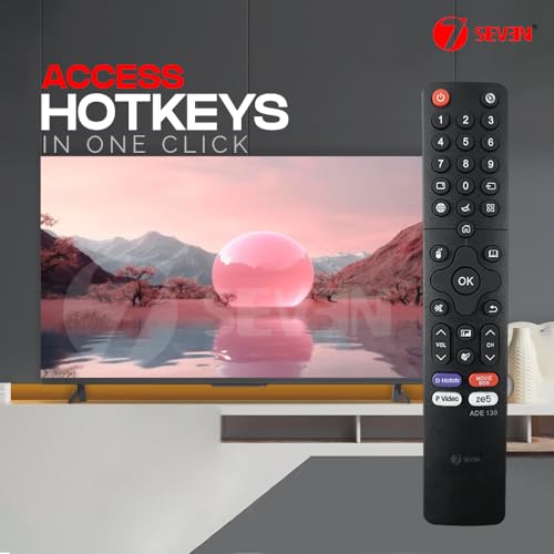 Image of 7SEVEN Compatible Smart TV Remote Control for Akai, Beston, Daiwa, Hyundai, Onix, Sansui, Vise, VW TV's Ensure Compatibility by Matching Original Remote Exactly with Listing Image for Optimal Use