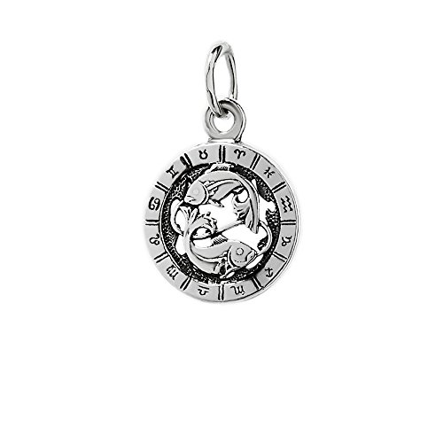 NKlaus 925 Sterlingsilber Kettenanhänger Horoskop Sternzeichen Fische Zodiak 6328