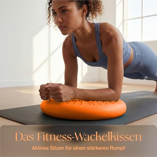 Image of Tumaz Wobble Cushion - Wiggle Seat to Improve Sitting Posture & Stay Focused for Sensory Kids, Balance Disc to Core Strength & Flexible Seating [Extra Thick Balance Board, Pump Included Wobble Board]