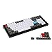 YMDK 96 84 ANSI ISO Keyset OEM Profile Thick PBT Keycap Set for Cherry MX Mechanical Keyboard YMD96 RS96 KBD75 YMD75 FC980M (White Gray Red)(Only Keycap)