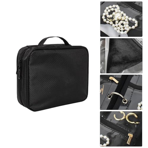 Sac à bijoux en PVC transparent robuste étanche avec fermeture