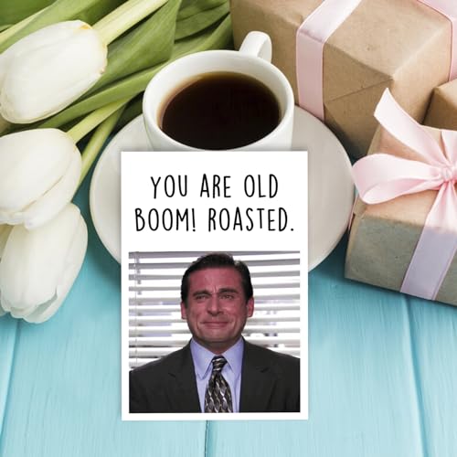 Image of Funny Birthday Card for Her Him, The Office Birthday Gifts for Men Women, Michael Scott Card, Humor Bady Gifts for TV Show Fans