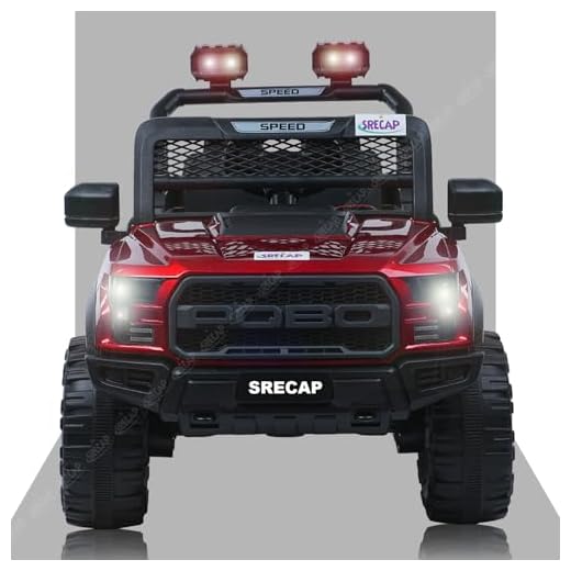 Srecap Battery Operated 4x4 Big Size Jeep 12V Battery Jeep Battery Operated Ride On - Painted Red