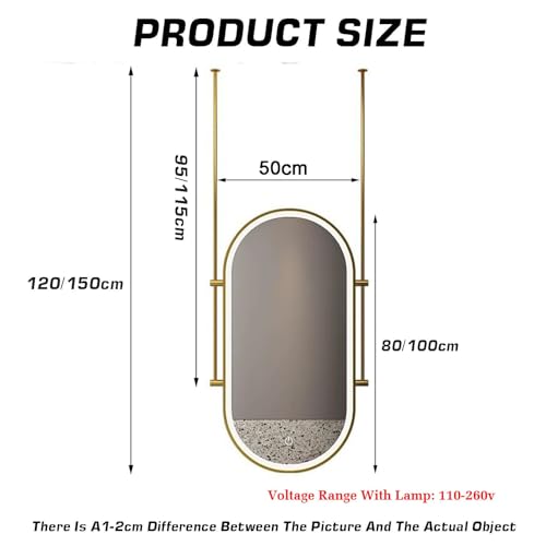 Miroir de plafond LED noir 50x80 cm dimmable 3 couleurs - 3