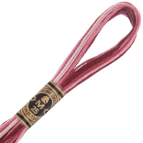 Image of Hobby Lobby DMC Cotton Embroidery Floss - 99 Variegated Mauve, Set of 12