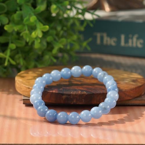 Soothing Bracelet - Natural Aquamarine bracelet - Bring Positive Energy - Peace - Youthfulness Bracelet - Crystal Stone Bracelet for Everlasting Joy3