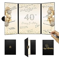 Poster De Livre D'or Pour 40e Anniversaire – Bannière De Décoration De Centre De Table Pour Femmes Ou Hommes Ayant 40 Ans – Alternative Au Livre D'or